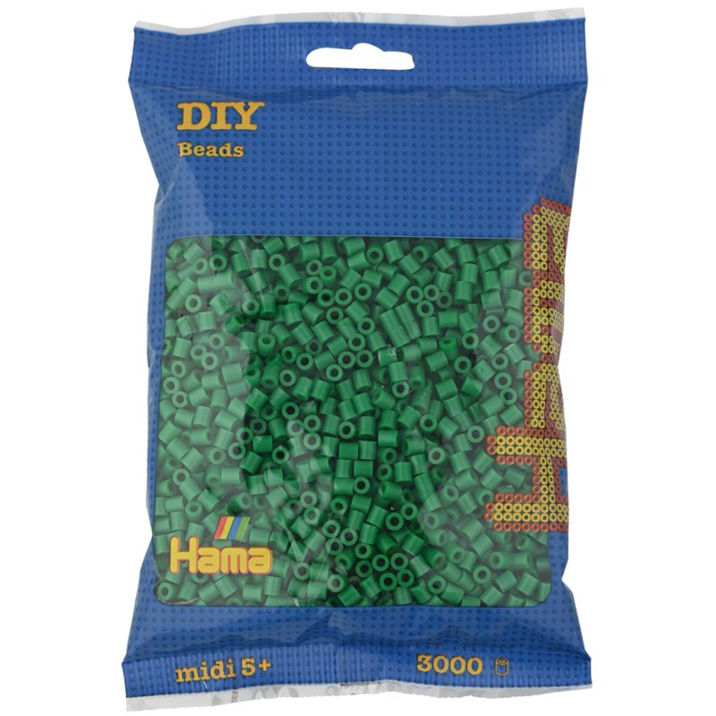 Hama perles à repasser taille moyenne, rouge, 5,0 mm, 3.000 pièces