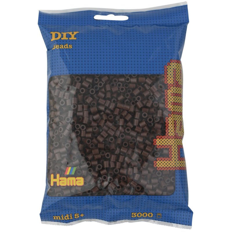 Hama perles à repasser taille moyenne, rouge, 5,0 mm, 3.000 pièces