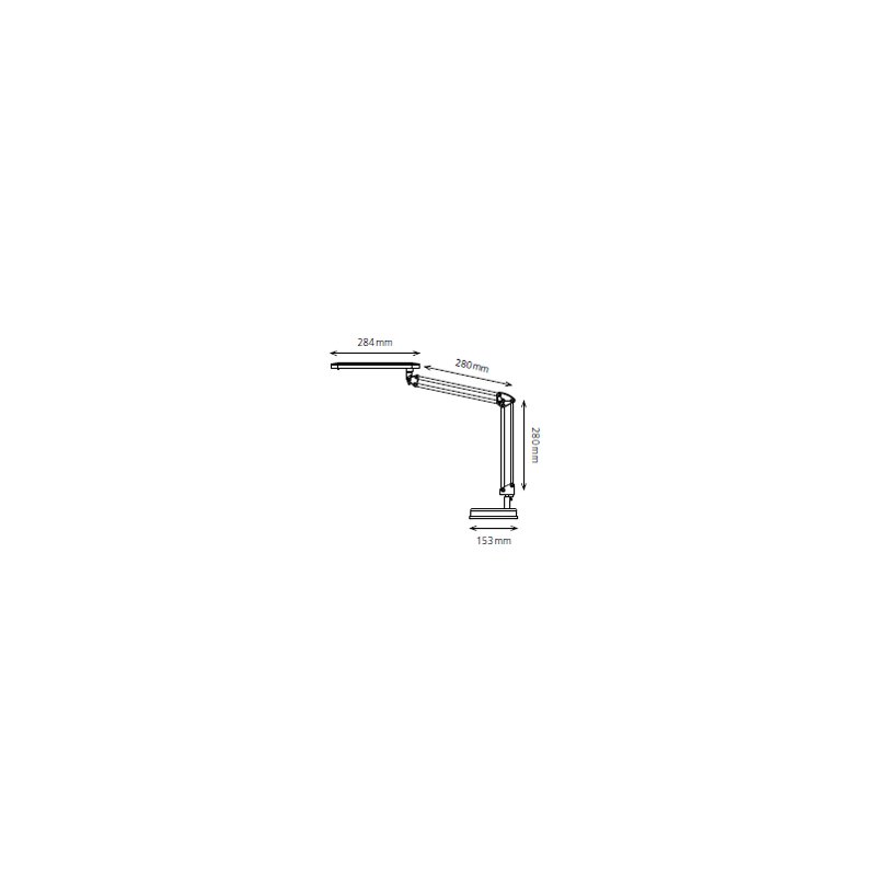 Hansa Lampe de bureau LED 4 Stars avec pince, argent, 7W, 400 lumens