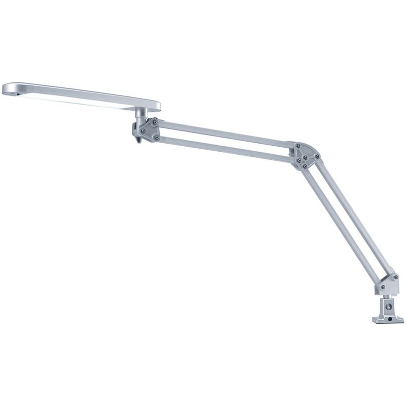 Hansa Lampe de bureau LED 4 Stars avec pince, argent, 7W, 400 lumens