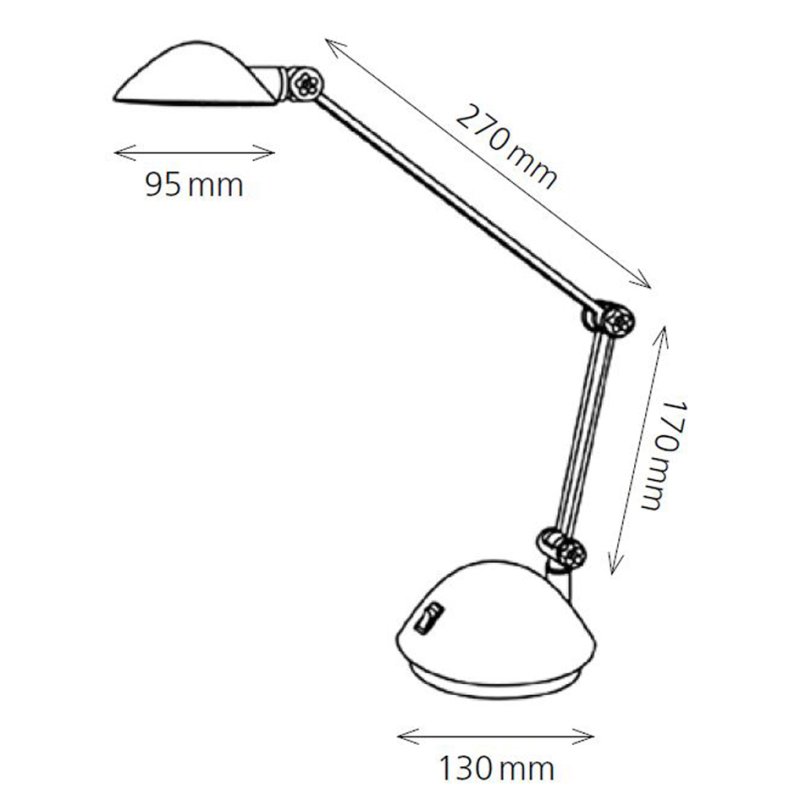 Hansa LED bureaulamp Space, zilver gesatineerd, 4W, 3000K warmwit