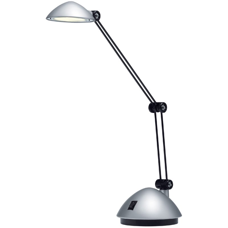 Hansa LED bureaulamp Space, zilver gesatineerd, 4W, 3000K warmwit