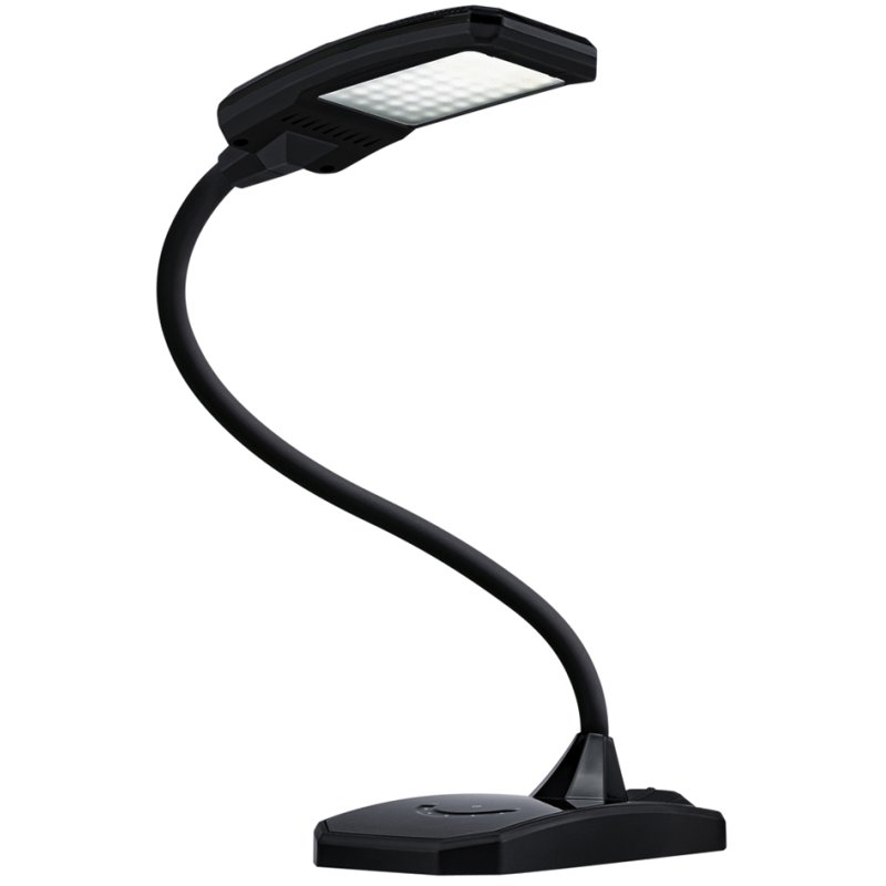 Hansa Lampe de bureau LED Twist, noir, dimmable, connexion USB