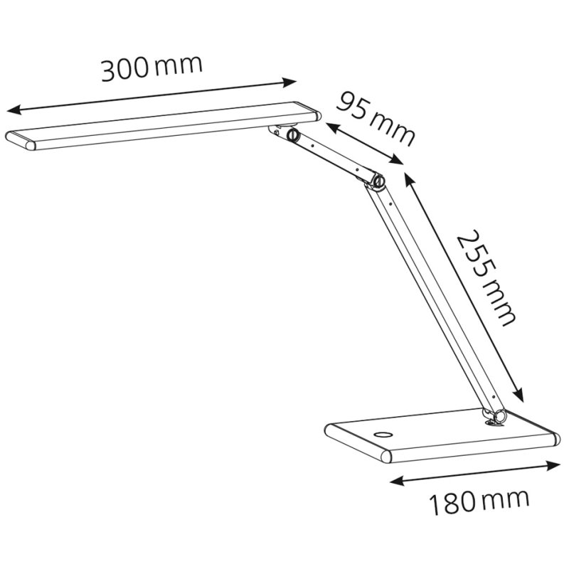 Hansa Lampe de bureau LED Slim, gris espace, variable, 7W