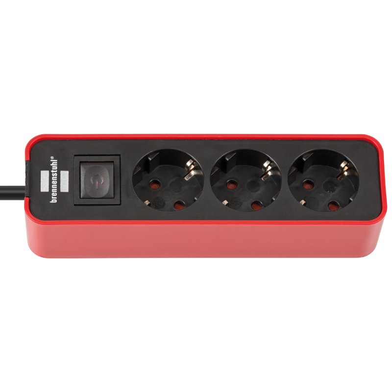 brennenstuhl power strip Ecolor, 3-way, black, switch