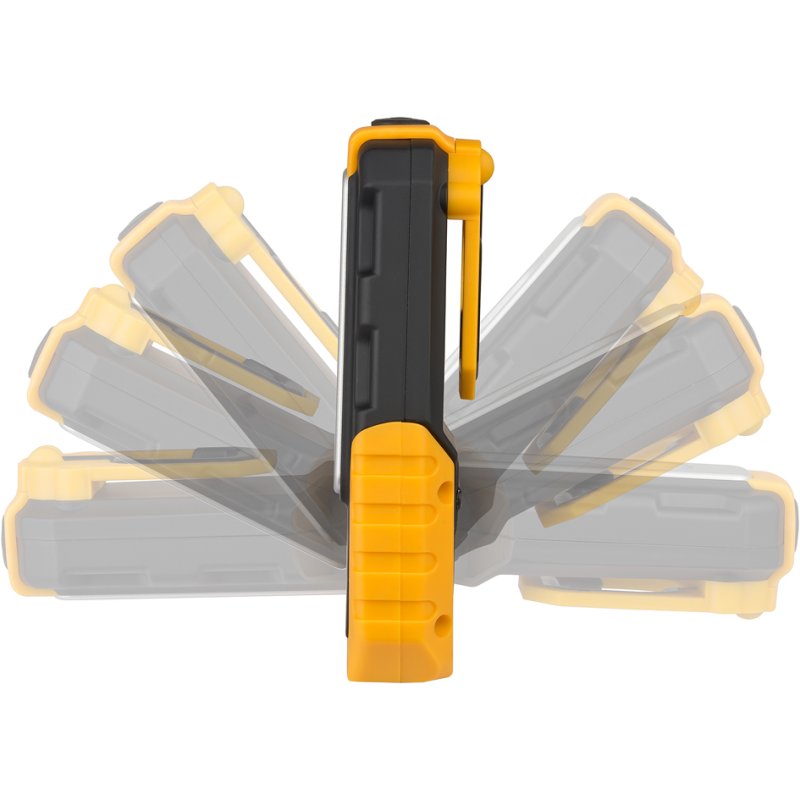Brennenstuhl Lampe de poche LED à batterie HL DA 40 MH, noir/jaune, avec pied support, batterie Li-Ion