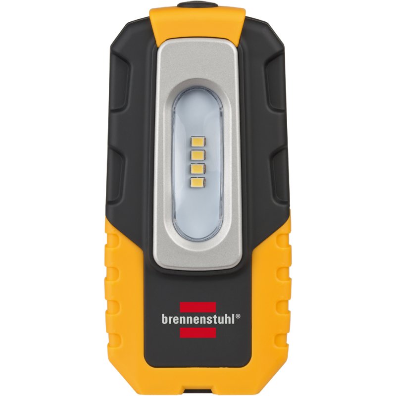 Brennenstuhl Lampe de poche LED à batterie HL DA 40 MH, noir/jaune, avec pied support, batterie Li-Ion