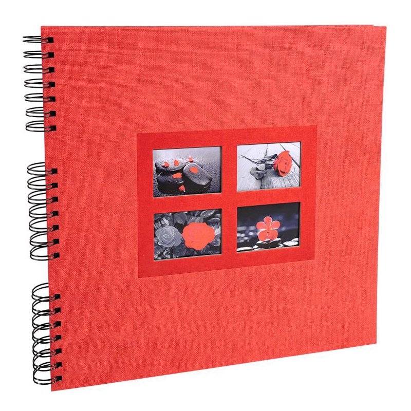 EXACOMPTA fotoalbum met spiraalveren Passie, 320×320 mm, rood, 60 paginas