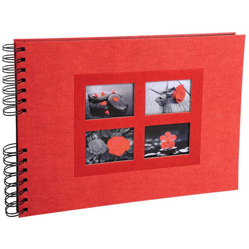 EXACOMPTA fotoalbum Passion spiraalbinding, rood, 50 paginas, 100 foto's 10×15 cm