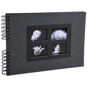 EXACOMPTA spiraalgebonden fotoalbum Passion, 320 × 220 mm, zwart, 50 pagina's