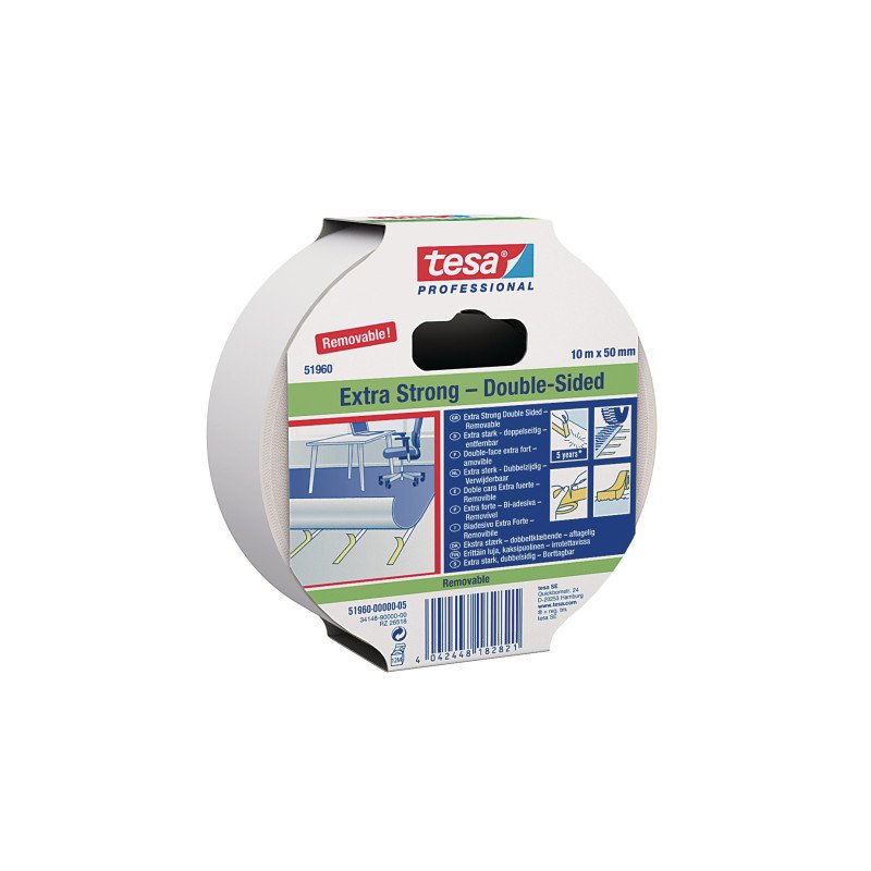 tesa carpet tape PP, double-sided adhesive, 6 rolls