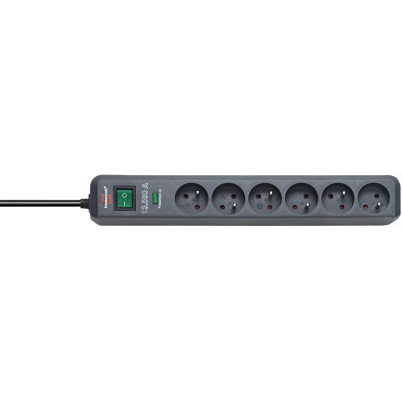 brennenstuhl extension lead power strip Eco-Line, 6 sockets, anthracite, 1.4 m