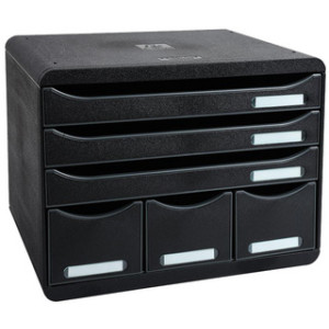 EXACOMPTA ladekast Store-Box Maxi, 6 laden, zwart, A4+