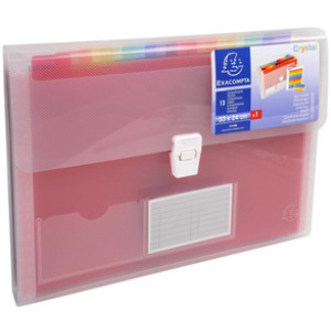 EXACOMPTA sorteermap Crystal, 13 vakken, transparant, 330×250 mm