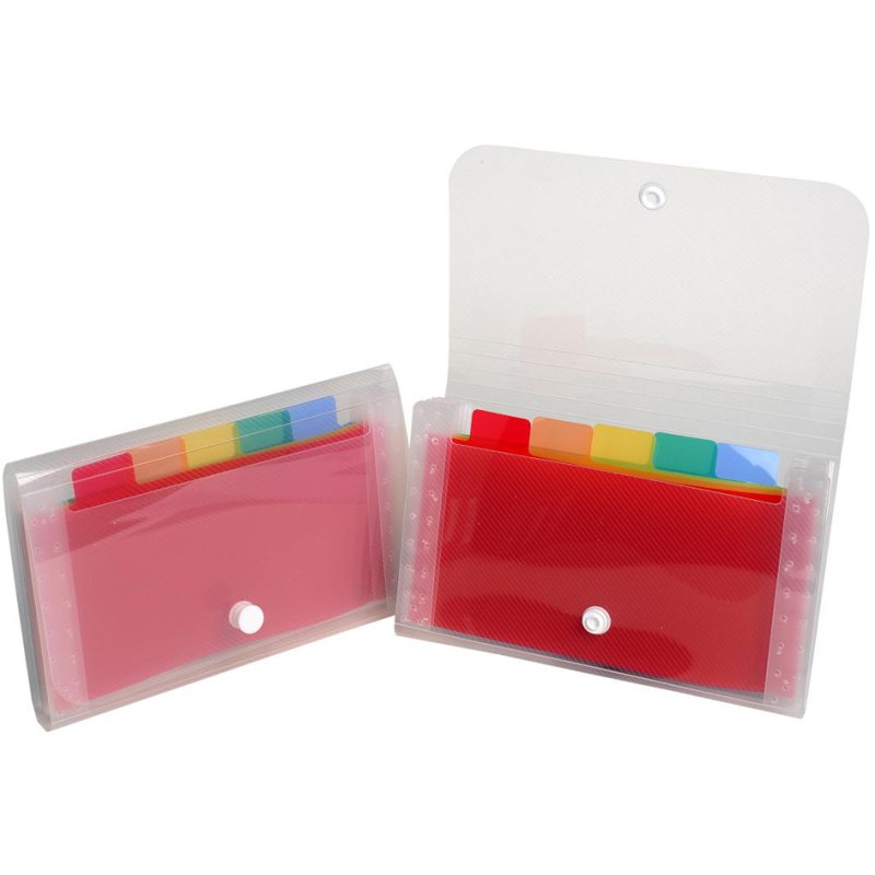 EXACOMPTA vouwmap Crystal, 7 vakken, transparant, 260×140 mm