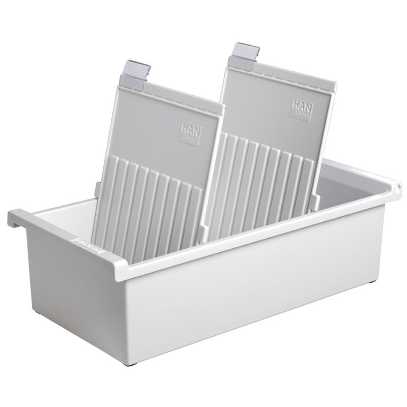 HAN plaque de support pour fichier A5 vertical, gris clair, 5 pièces