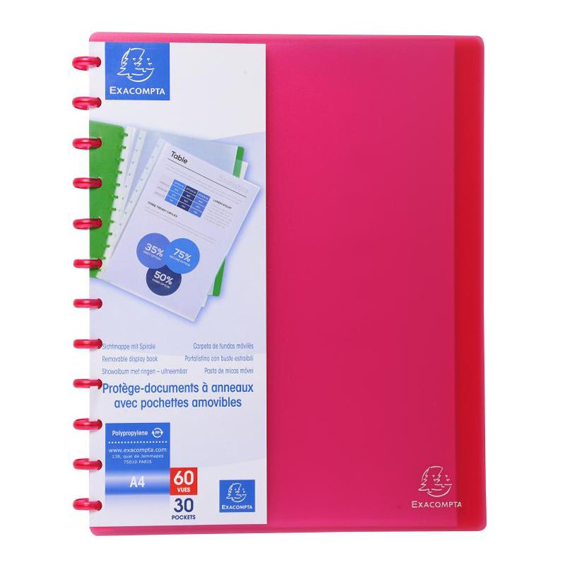 EXACOMPTA presentatiemap A4, blauw, 30 hoezen