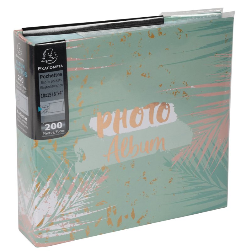 EXACOMPTA album pour pochettes, vert clair, 225 × 220 mm, 200 photos