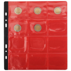 EXACOMPTA muntenhoezen, 20 vakjes 40×40 mm, met sluitklepjes, 3 stuks