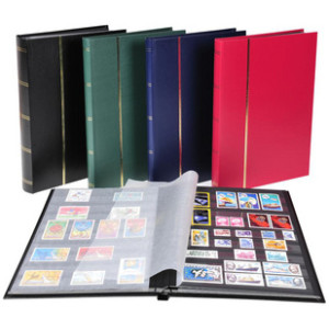 EXACOMPTA postzegelverzamelaar, rood, 225 × 305 mm, 64 pagina's