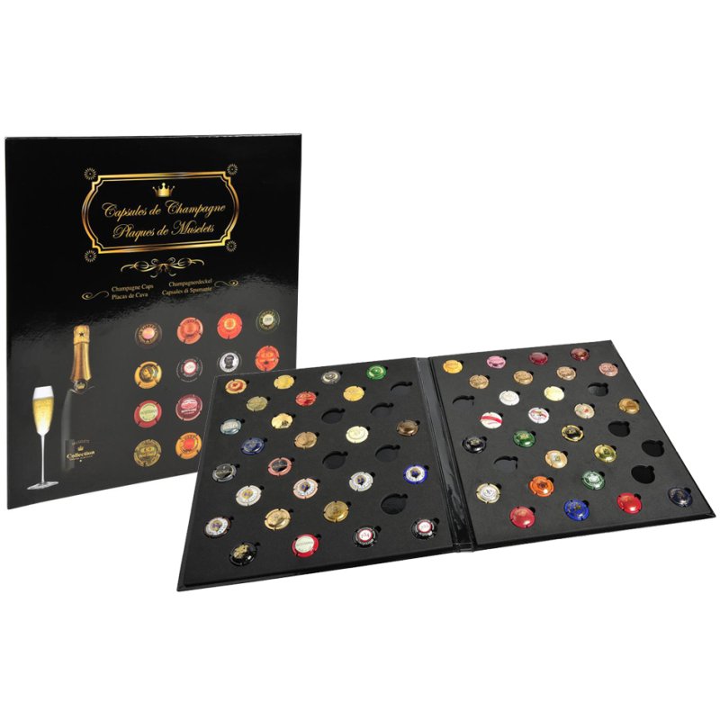 EXACOMPTA verzamelalbum voor champagnekurken, zwart, 64 kapsels