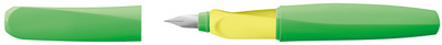 Pelikan Twist vulpen, neonblauw, punt M, ergonomisch