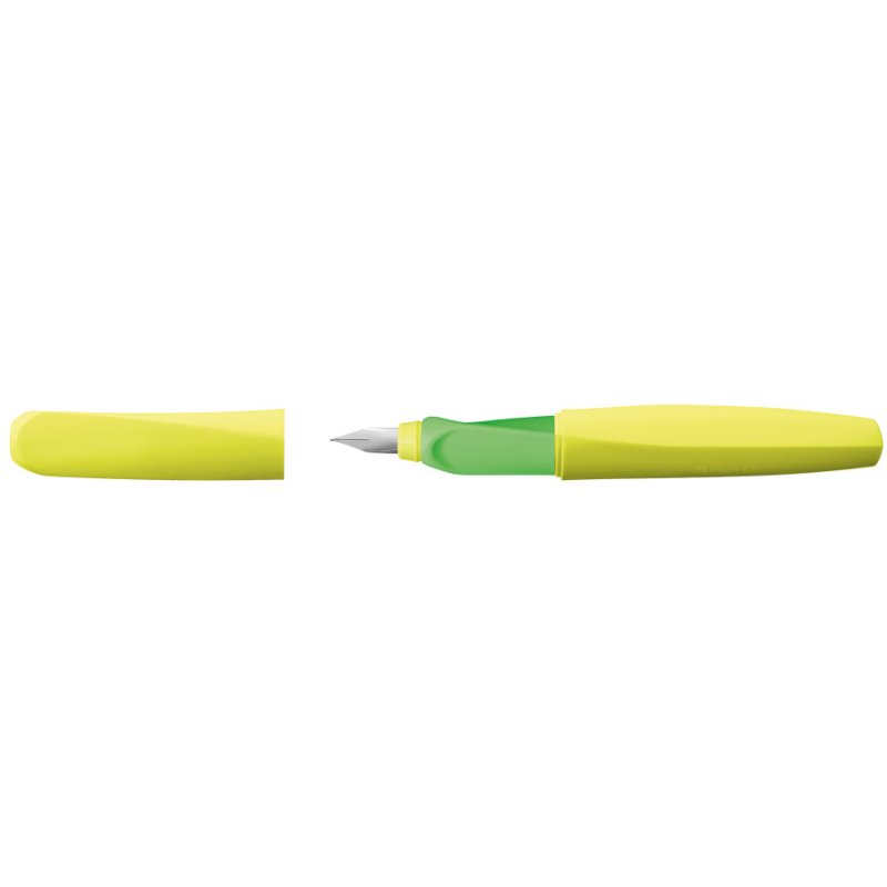 Pelikan stylo Twist Neon, jaune fluo, pointe M, ergonomique