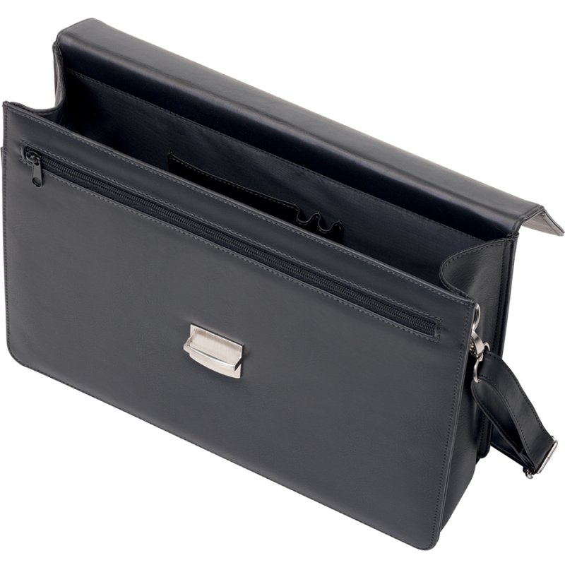 Alassio serviette Anzio, cuir synthétique, noir, 380×100×285 mm