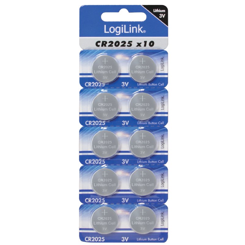 LogiLink lithium knoopcellen CR2032, 3V, 10 stuks
