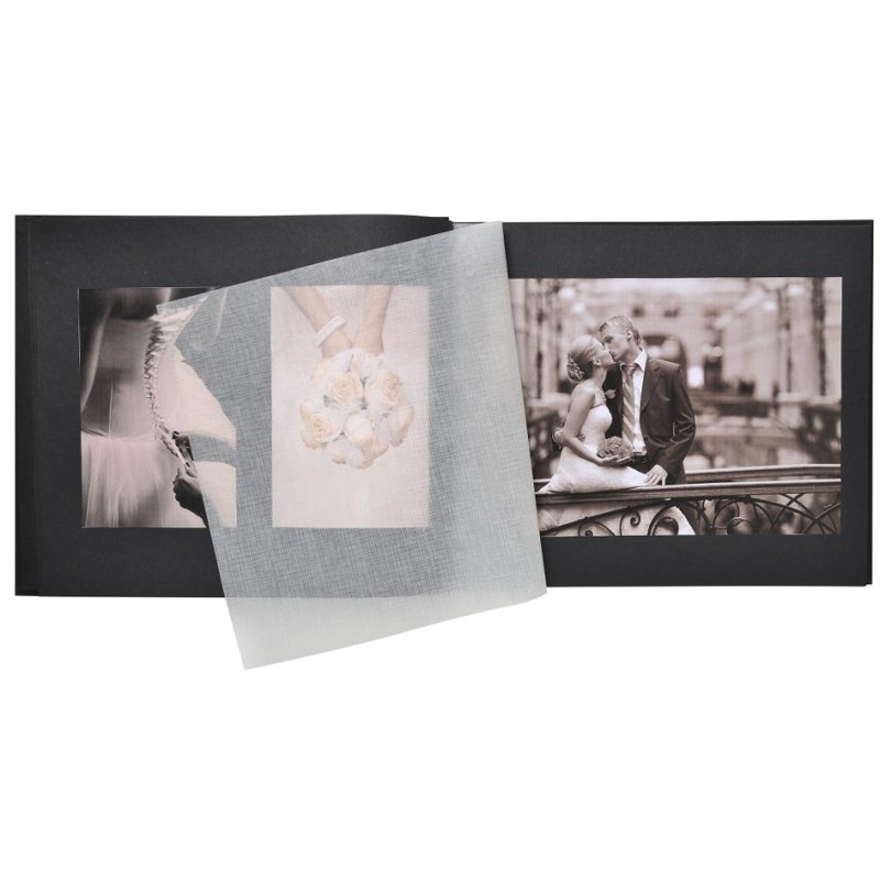 EXACOMPTA ringbandalbum Ceremonie, 370 × 290 mm, zwart, 160 foto's
