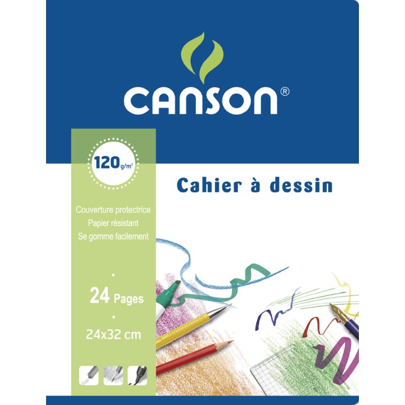CANSON bloc de croquis, 170×220 mm, blanc, 8 feuilles