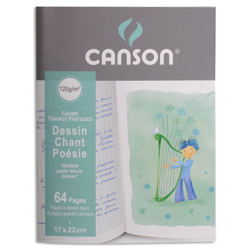 Canson cahier de poésie et de chant, 120 g/m², 64 pages