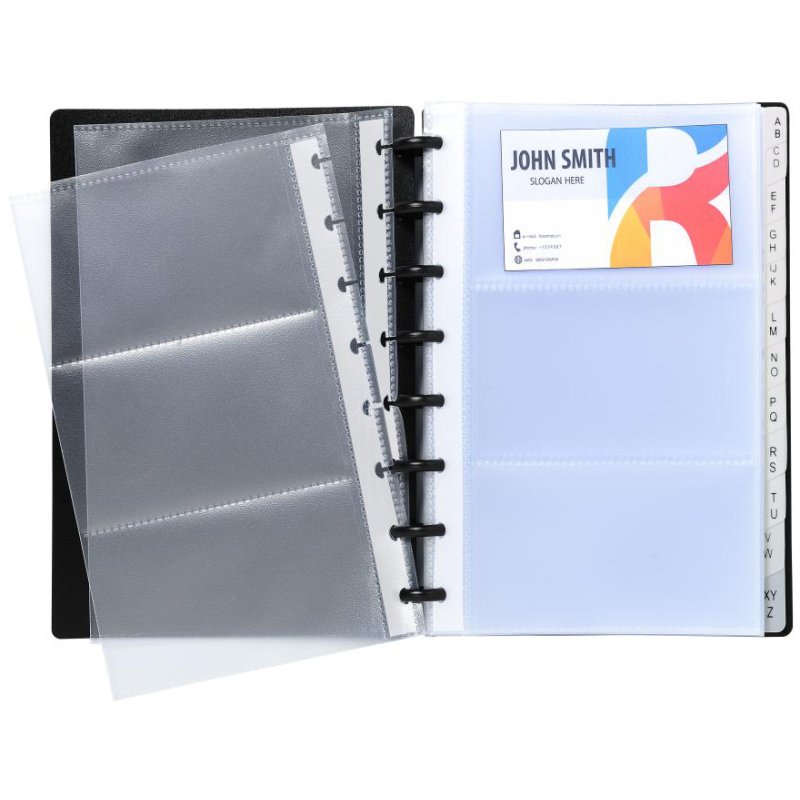 EXACOMPTA porte-cartes de visite, DIN A5, noir, 120 cartes