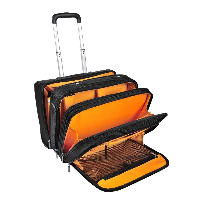 EXACOMPTA laptop trolley EXATROLLEY, polyester, zwart, 15,6 inch