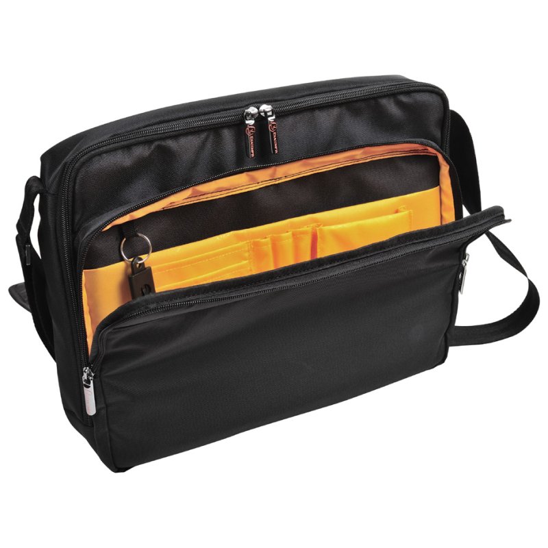 EXACOMPTA schoudertas EXACTIVE, laptops tot 14 inch, zwart polyester