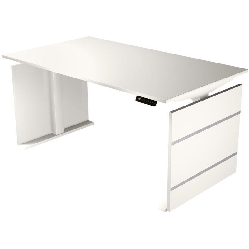 kerkmann bureau assis-debout Move 3, réglable électriquement, blanc, 180×80 cm