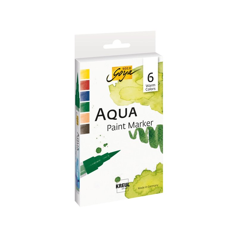 KREUL Aqua Paint Marker, refillable, 6 pieces