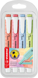 STABILO Swing Cool markeerstiften Pastel Edition, keilpunt 1-4 mm, 8 stuks