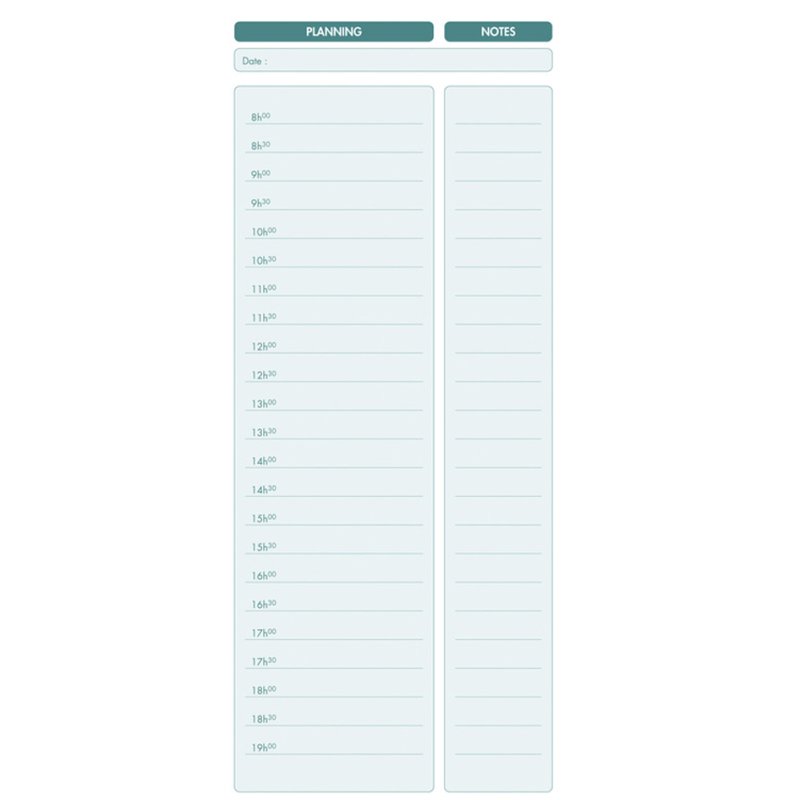 EXACOMPTA bloc-notes Fais-le aujourd'hui, 297 × 140 mm, spirale, 125 feuilles
