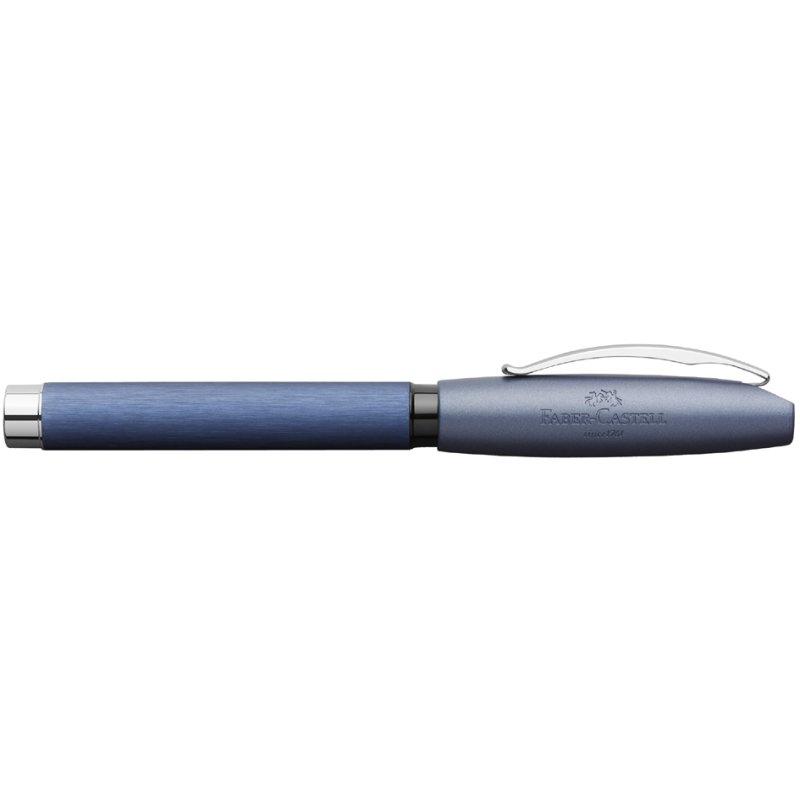 FABER-CASTELL fountain pen Essentio, aluminium, blue, medium nib
