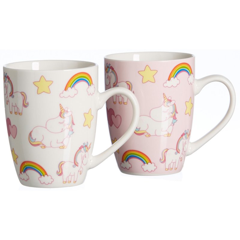 Ritzenhoff & Breker koffiemok Unicorn, porselein, roze/wit, 350 ml