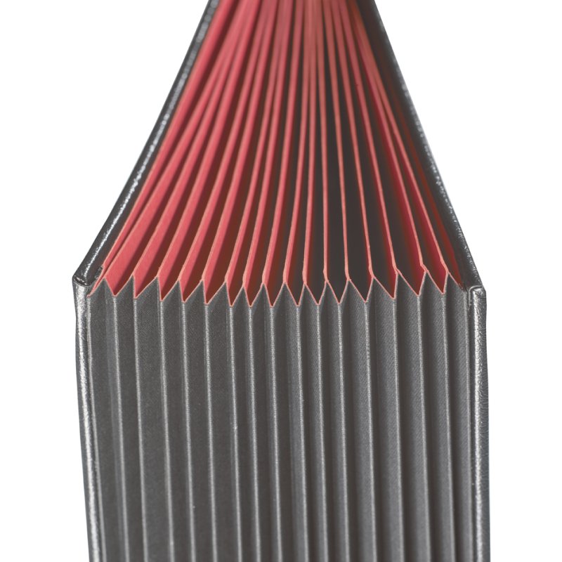 Extendos Classeur de Bureau, 25 compartiments, noir, dos extensible