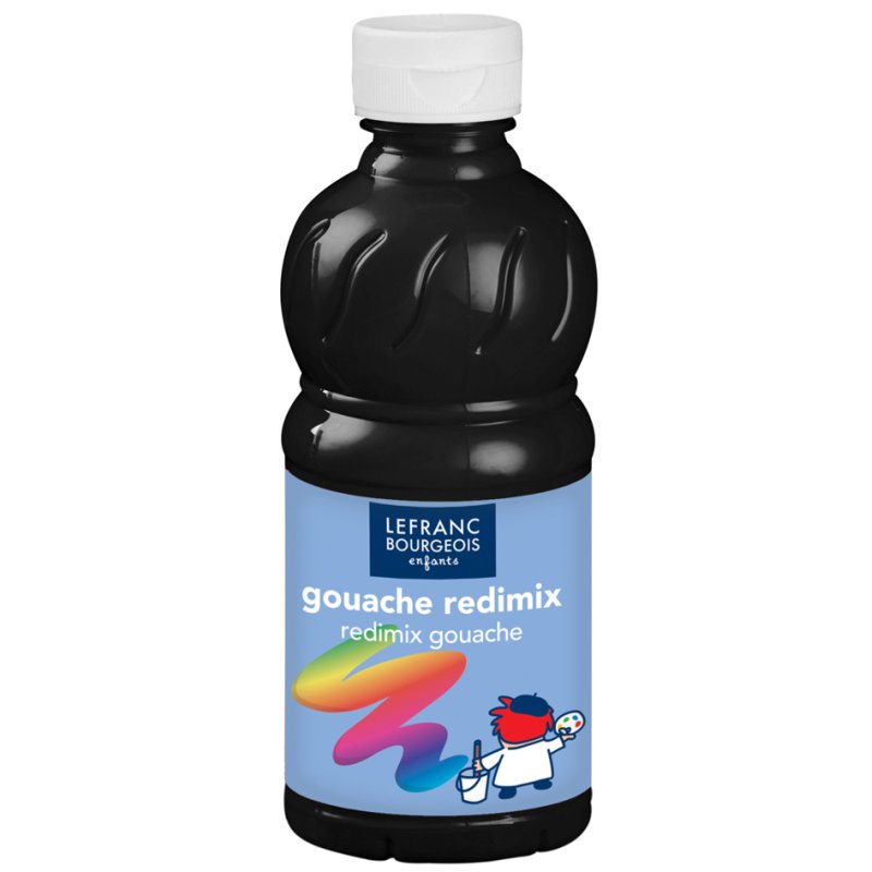 LEFRANC BOURGEOIS peinture gouache, noir, 250 ml