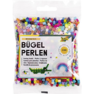 folia strijkkralen, navulverpakking, gekleurd gemengd, 2.000 stuks