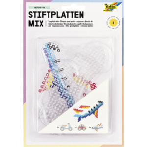 folia strijkkorrelplanken voertuigen, geassorteerd, 3 stuks