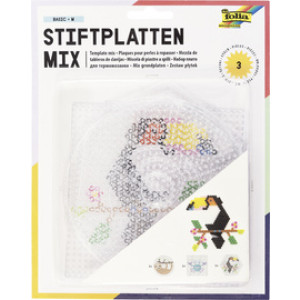 folia kralenplankjes BASIC GROOT, gesorteerd, 3 stuks