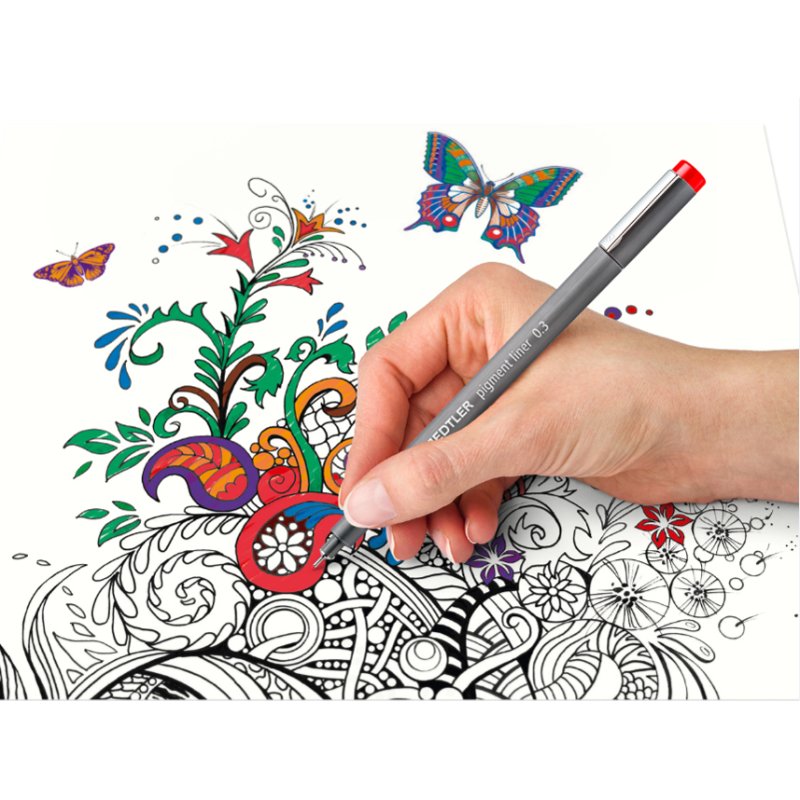 STAEDTLER Pigmentliner fineliner set, 6 colours