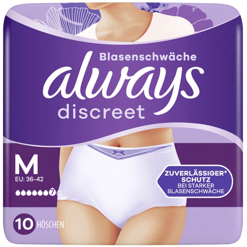 Always Discreet incontinentiebroekjes Pants Plus, maat M, 10 stuks