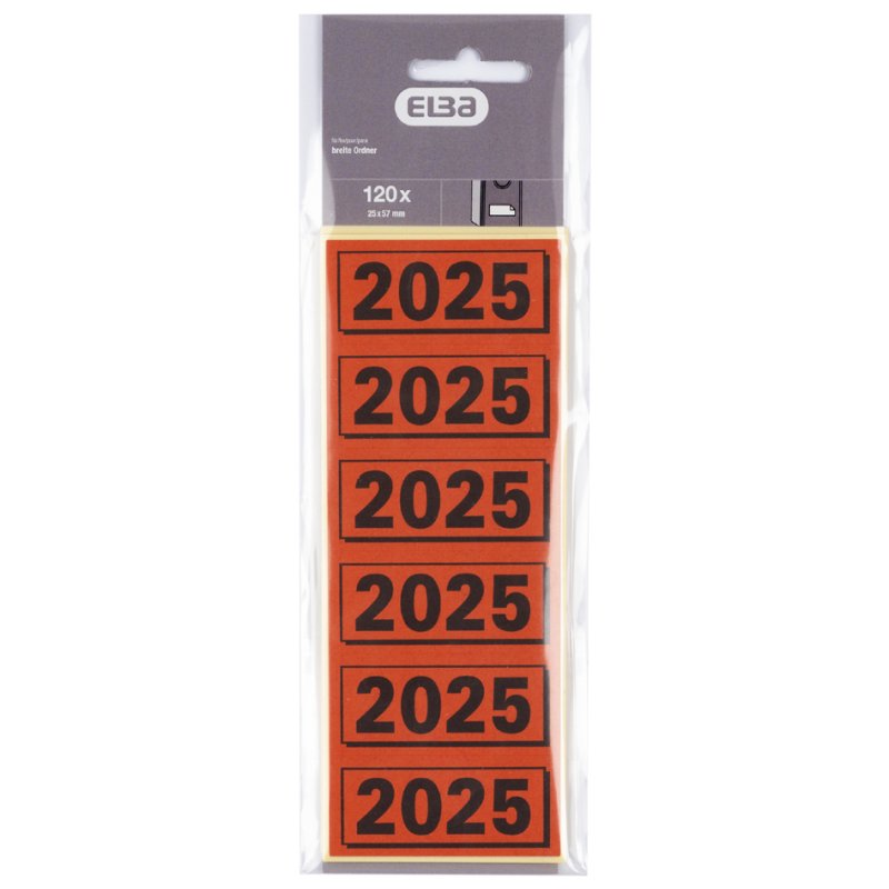 ELBA étiquettes de contenu '2026', auto-adhésif, jaune, 57×25 mm
