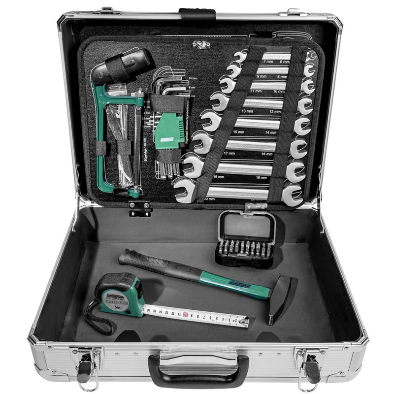 BRÜDER MANNESMANN GREEN LINE ensemble d'outils, 108 pièces, mallette aluminium